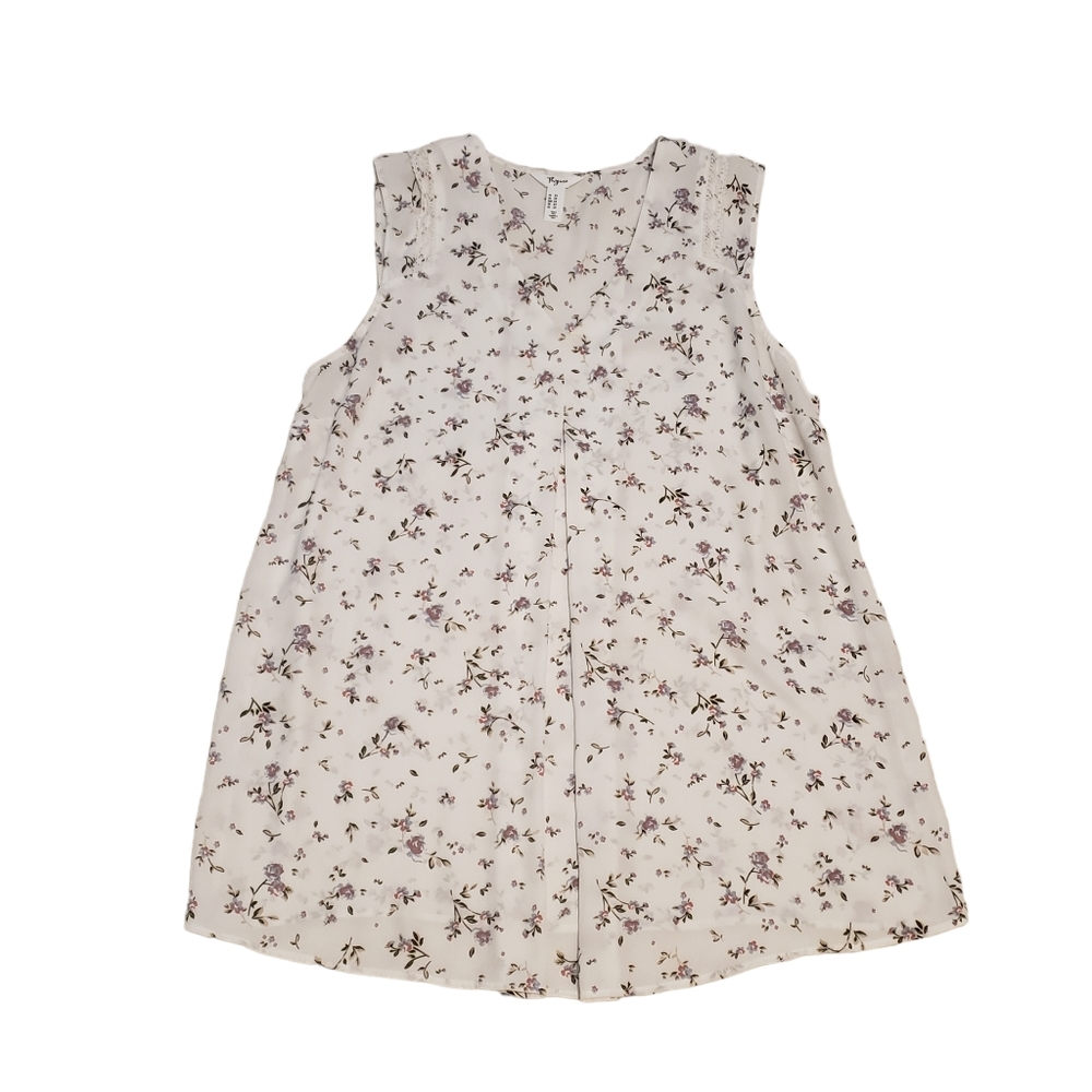 Thyme Maternity Sleeveless Floral Blouse